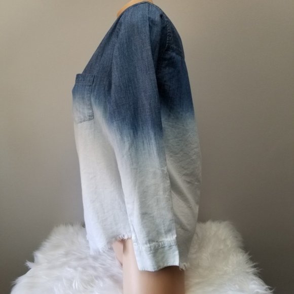 Soft Joie Chambray Long Sleeve Button Down Top XS - Picture 6 of 8